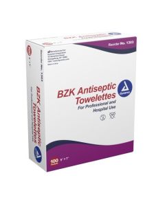 TOWELETTES BZK ANTISEPTIC WIPE 100/BX