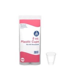CUPS PLASTIC 5oz TRANSLUCENT 100/PK
