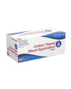APPLICATOR COTTON 6IN WOOD ST 1s 100/BX