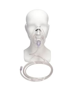 ADULT OXYGEN MASK 7IN TUBE W/SAFETY VENT